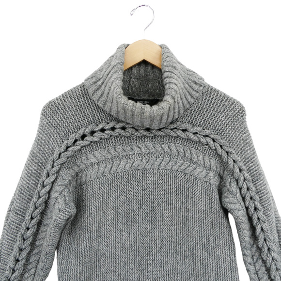 Simply Vera by Vera Wang Women's Gray Knit Turtleneck Long Sleeve Sweater Size M - Picture 5 of 11